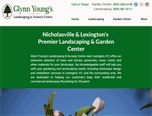 Tablet Screenshot of glynnyoungsnursery.com